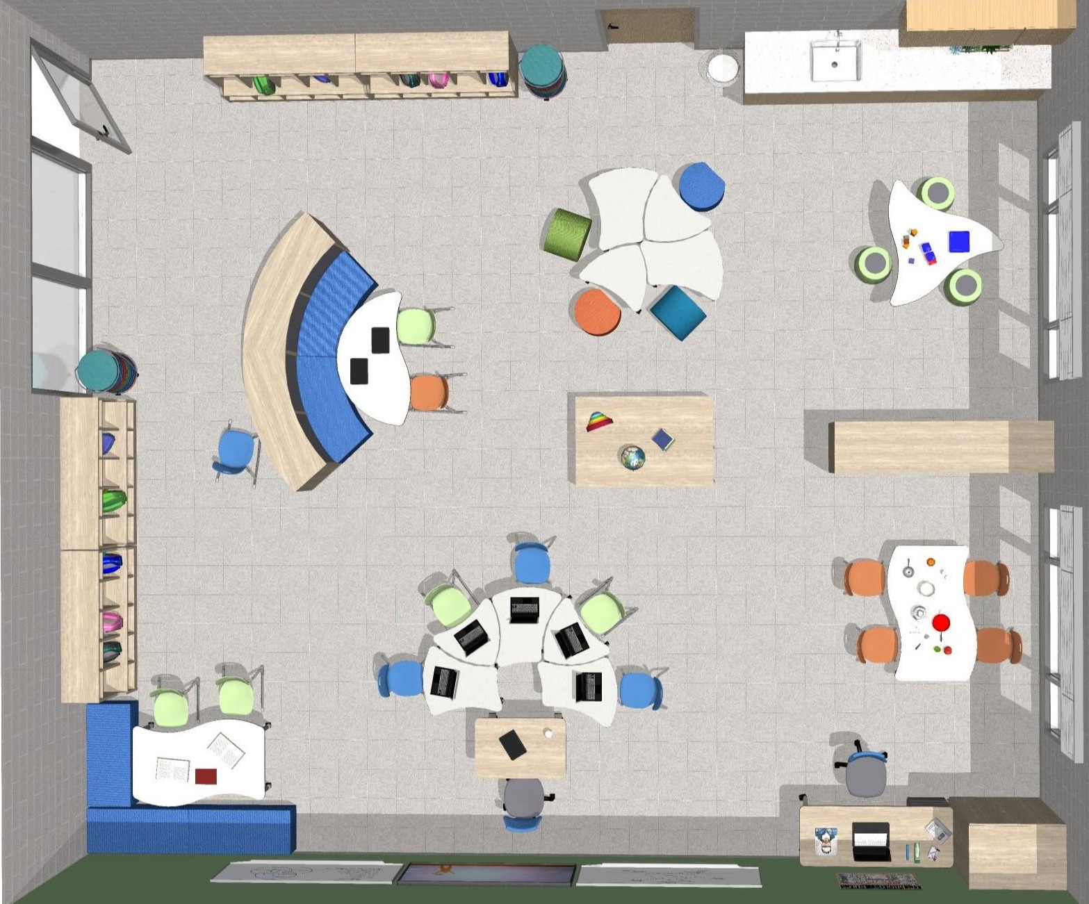 Transforming Spaces Elementary Classroom - 4K Mountain Illustrations for Desktop